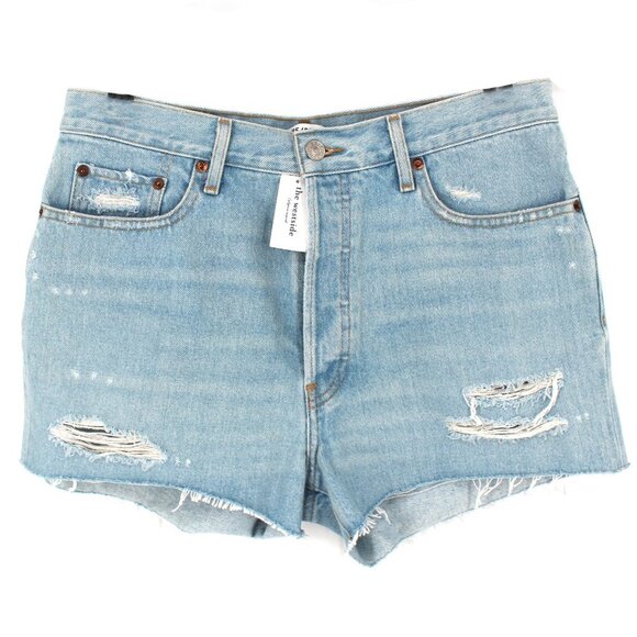 Re/Done | Shorts | Redone 7s High Rise Sim Fit Distressed Shorts Rigid ...